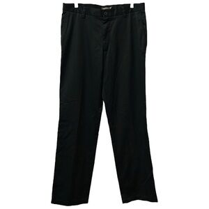 Dockers Men's Flat Front Chino Black Pants Sz 34